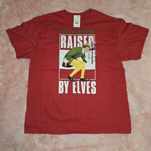 Raised by Elves Red Graphic Men's Tee